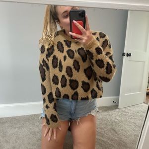 Leopard print Altar’d State sweater!